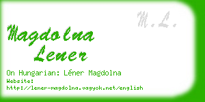 magdolna lener business card