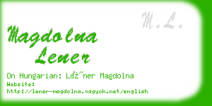 magdolna lener business card